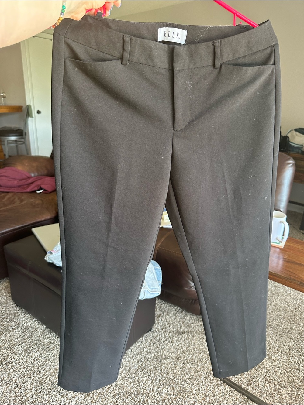 ELLE Black Women's Dress Pants - Slim Straight